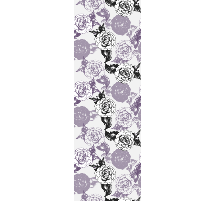 Charming rose pattern floral ornament wallpaper - TenStickers
