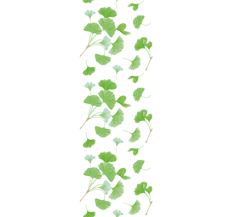 Ginkgo biloba pattern leaf wallpaper - TenStickers