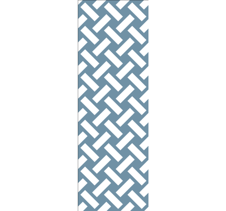 Geometric blue squared pattern wallpaper - TenStickers