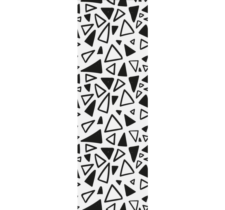 Black and white motif triangle wallpaper - TenStickers