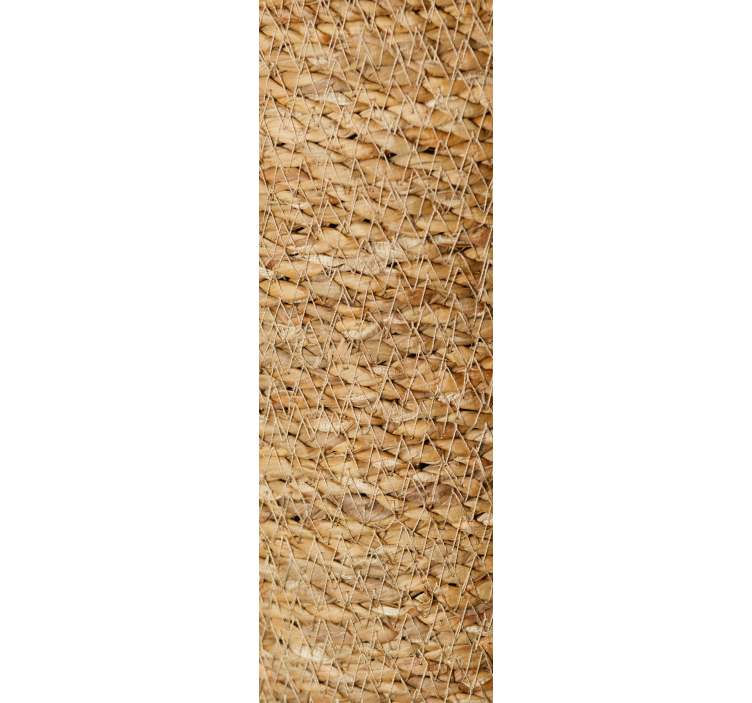 Wood style light french wicker wallpaper - TenStickers