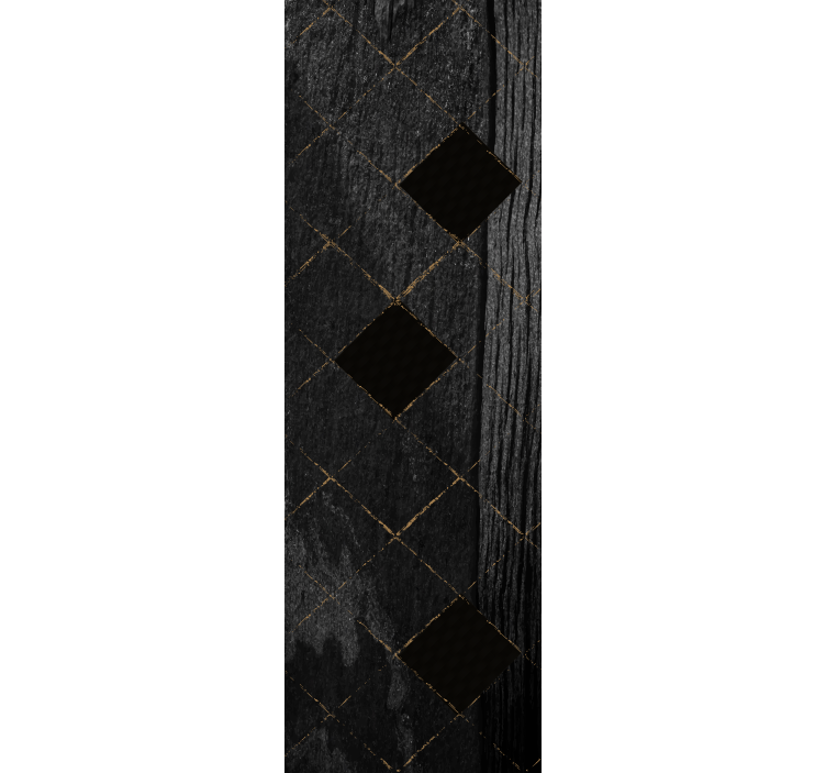 Black elegant pattern tile effect wallpaper - TenStickers