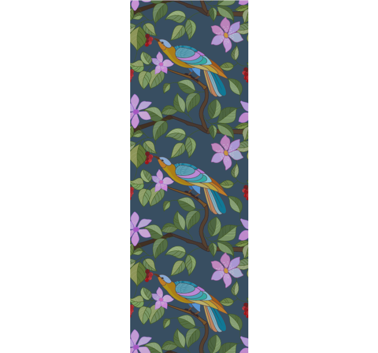 Colorful tropical design birds wallpaper - TenStickers