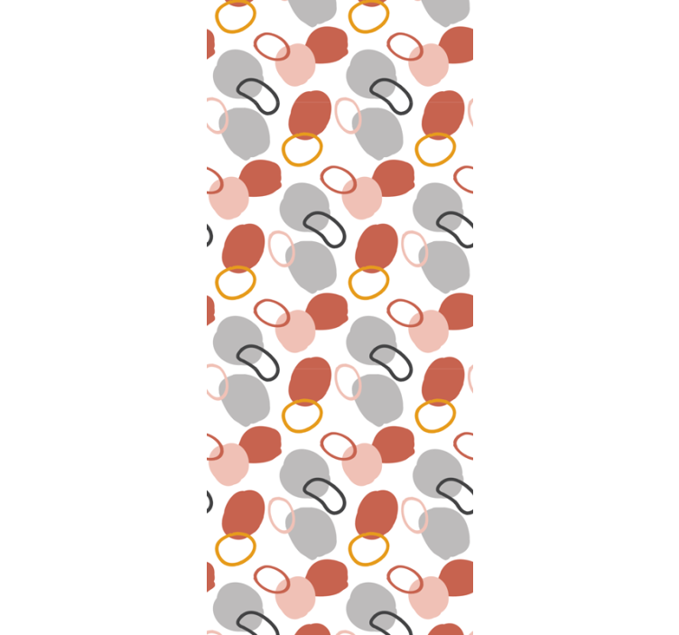 Brown and gray motif polka dot wallpaper - TenStickers
