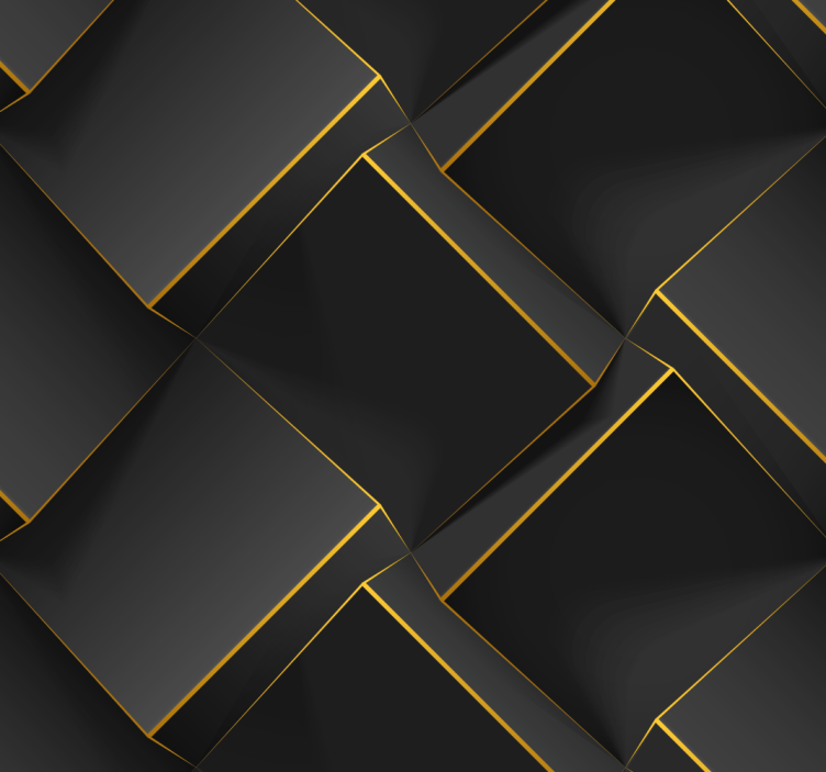 Geometric Black Patterns 3d wallpaper - TenStickers