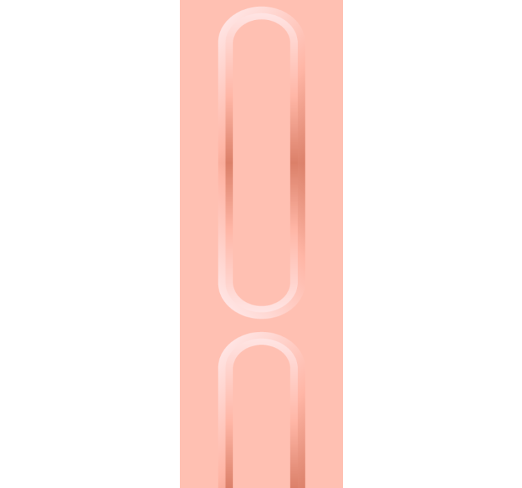 Pink soft curved lines wallpaper abstract - TenStickers