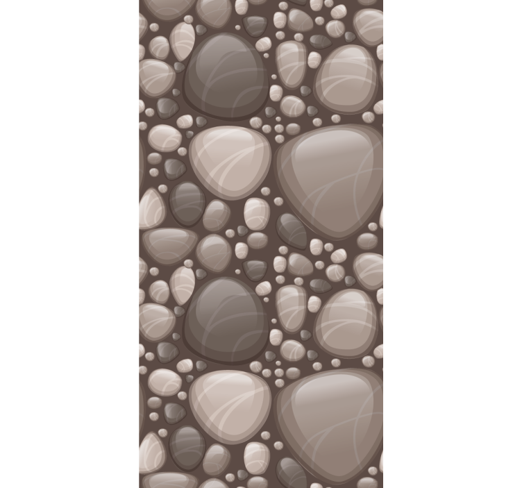 Stones with curved effect Stone wallpaper - TenStickers