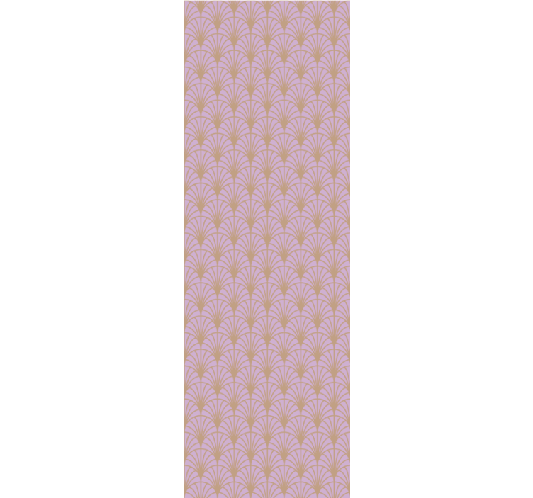 Stylised floral elements living room wallpaper - TenStickers