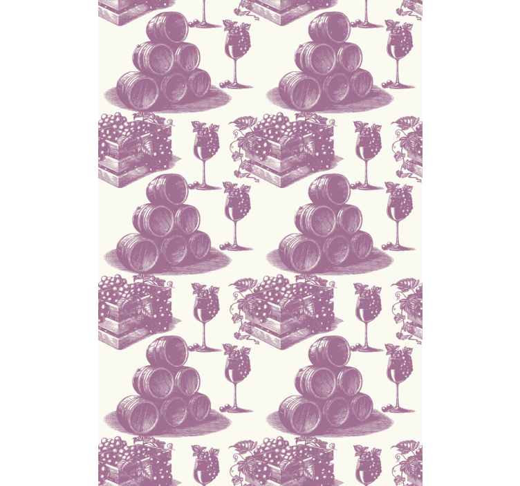 Grapes And Barrels personalized wallpaper - TenStickers