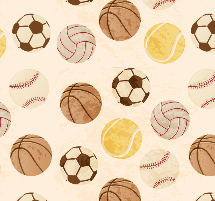 Vintage balls pattern Vintage Wallpaper - TenStickers
