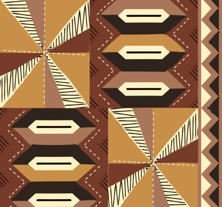 Tribal African Pattern Wallpaper - TenStickers