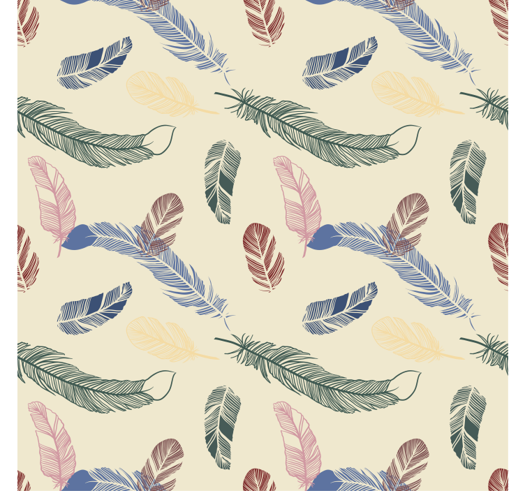 colored feathers Kids wallpaper - TenStickers