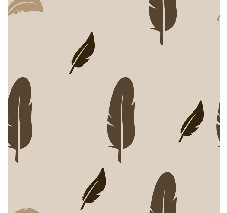 Feather illustrations master bedroom wallpaper - TenStickers