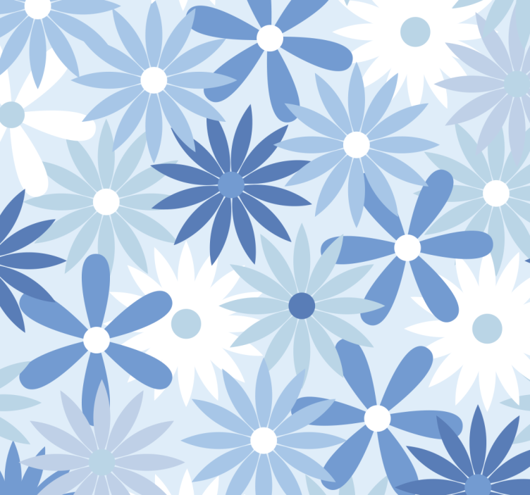 Floral Geometric Fusion flower ornament wallpaper - TenStickers
