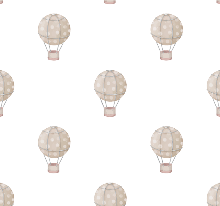 Gray balloons nursery wallpaper - TenStickers