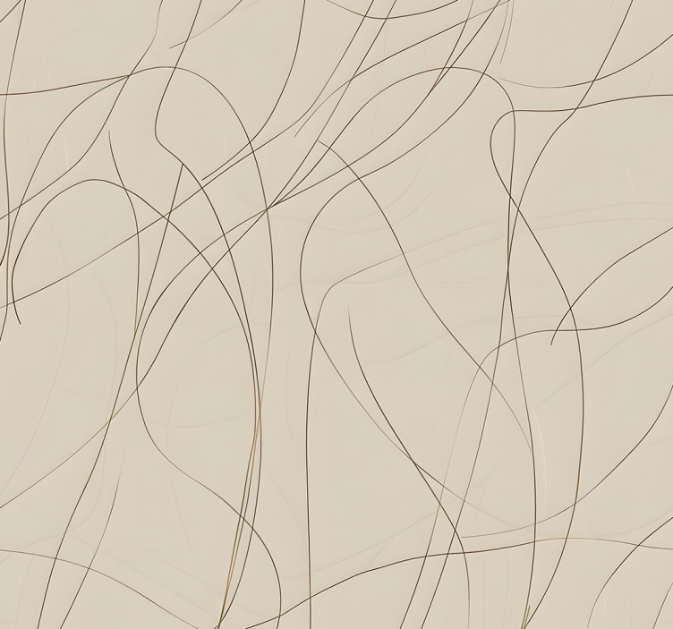 Beige design fine lines wallpaper abstract - TenStickers