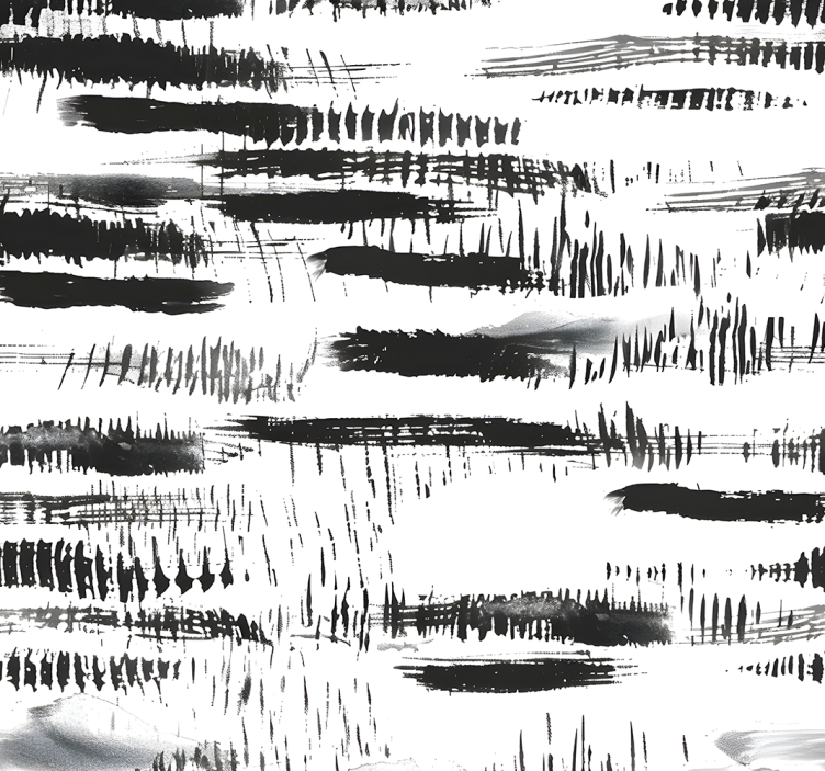 Strokes of black paint wallpaper abstract - TenStickers