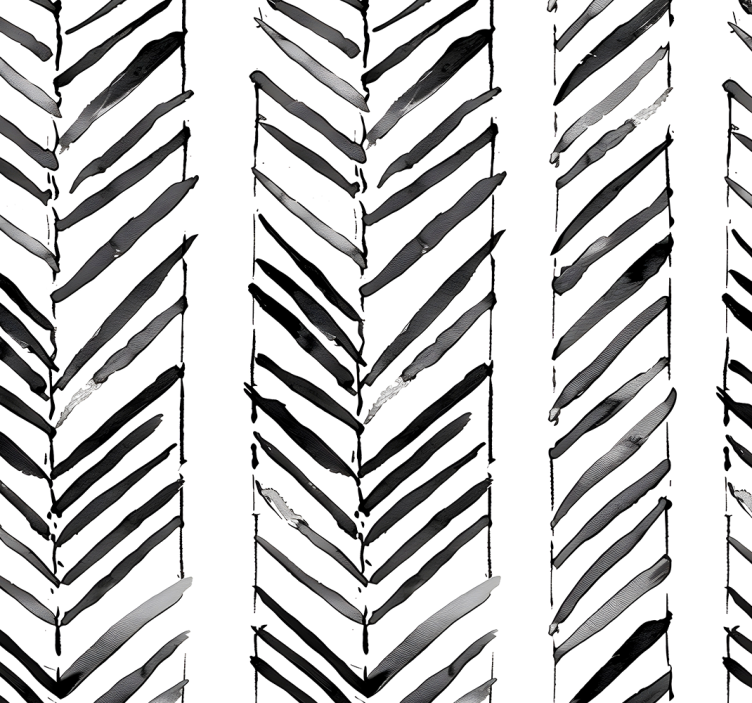 Black and white geometric design office wallpaper - TenStickers