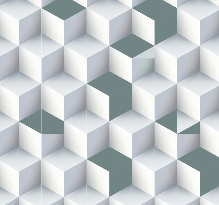 Geometric Cube Deception geometric wallpaper - TenStickers