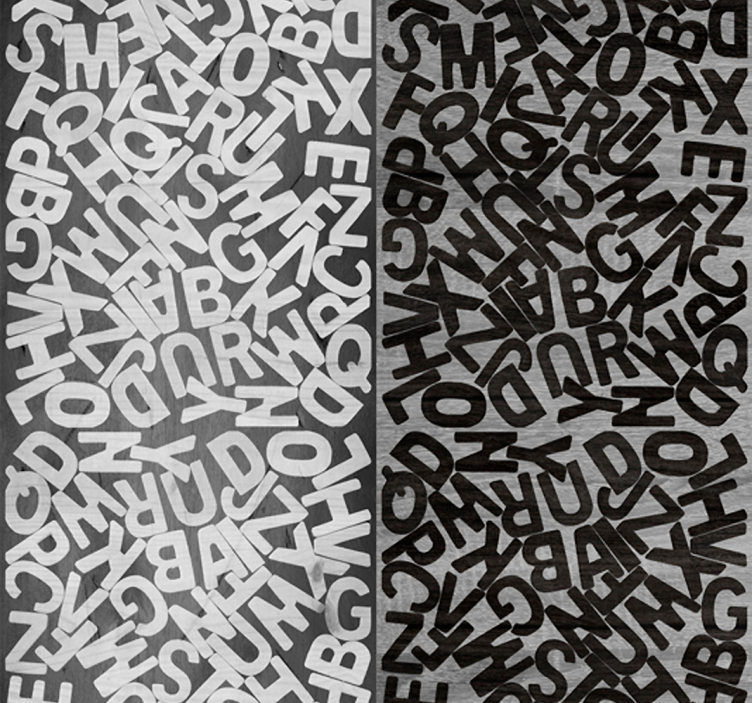 Alphabet Chaos letters wallpaper - TenStickers