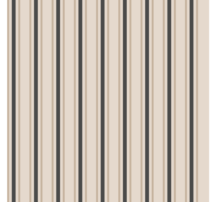 Black and beige colours vertical stripe wallpaper - TenStickers