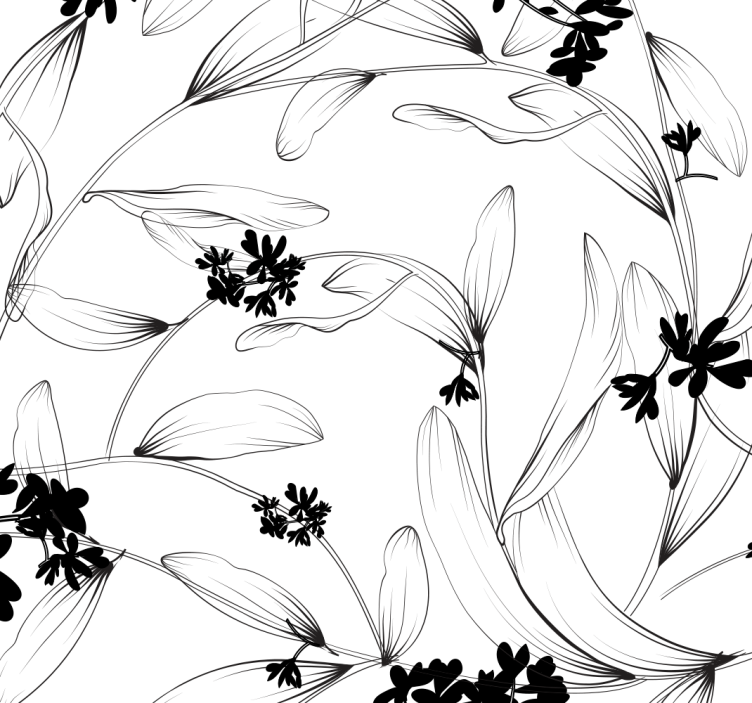Floral Clustered Design flower wallpaper - TenStickers