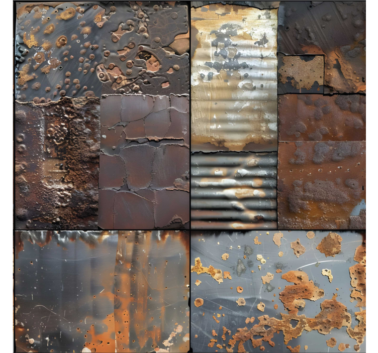 Industrial style tile effect wallpaper - TenStickers