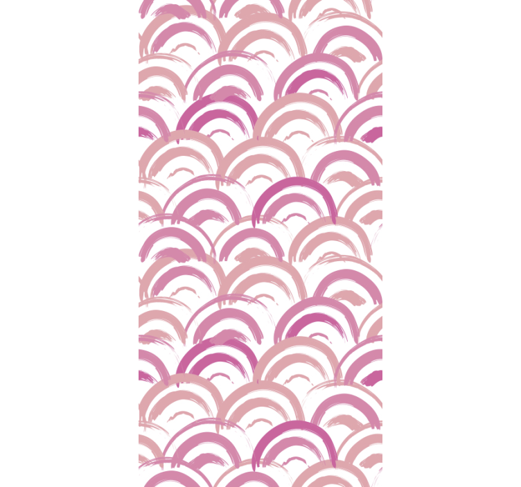 Curved Line Art geometric wallpaper - TenStickers