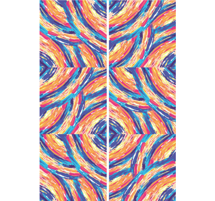 Vibrant Brush Strokes wallpaper abstract - TenStickers