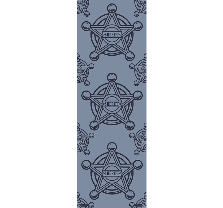Sheriff Star Patterns personalized wallpaper - TenStickers