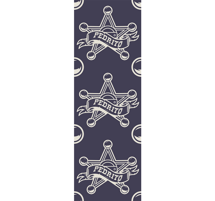 Star Badge Design vintage wallpaper - TenStickers