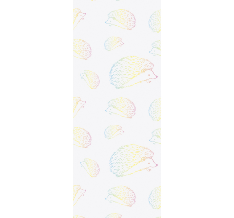 Hedgehog Pattern animal wallpaper - TenStickers