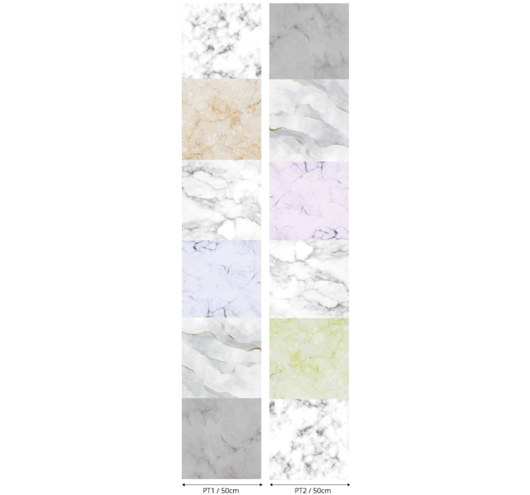Textured mosaic marble wallpaper - TenStickers