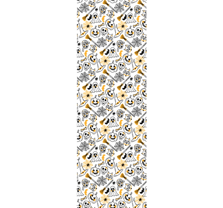 skulls and pumpkins  Wallpaper - TenStickers