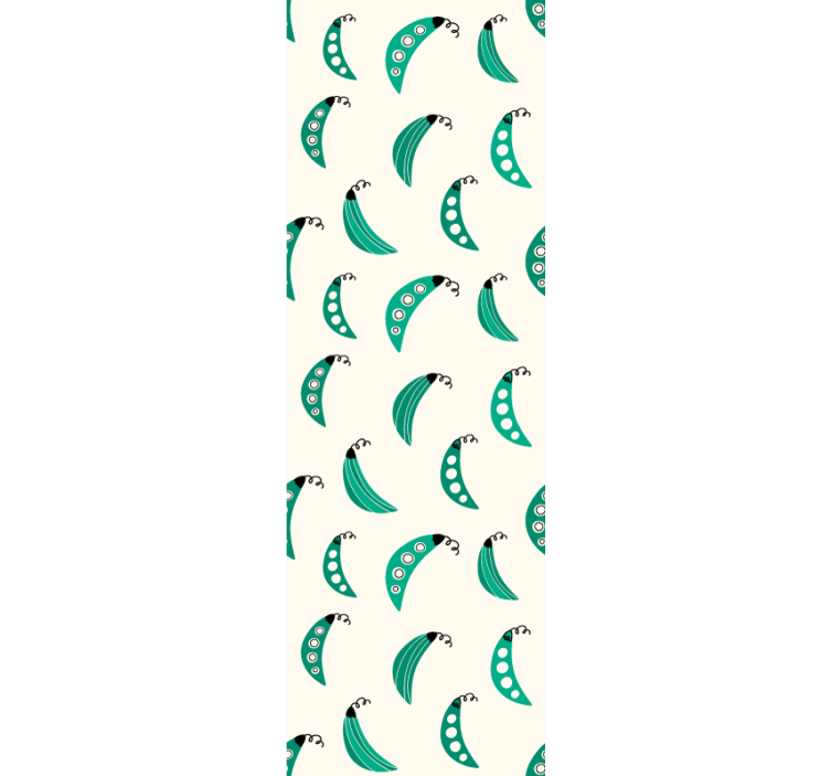 Green pea patterns kitchen wallpaper - TenStickers