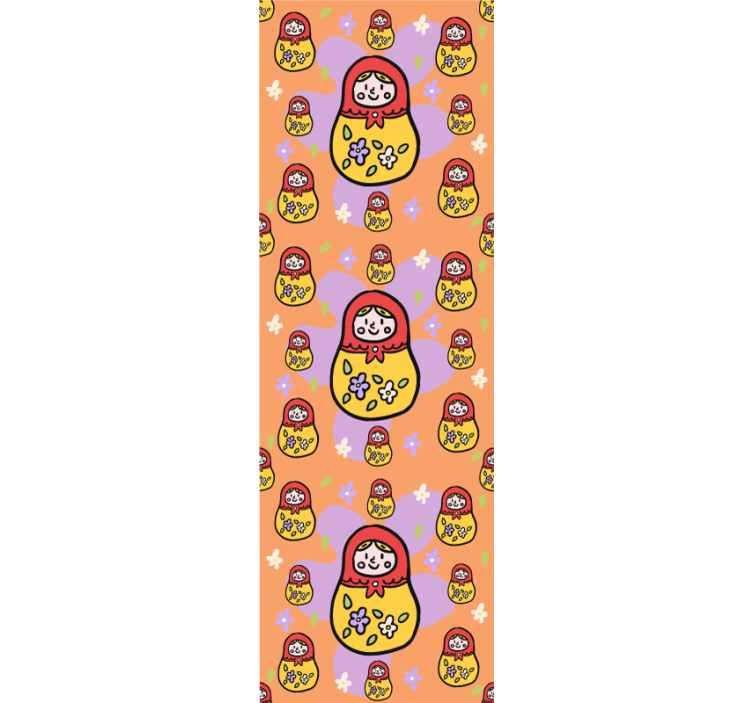 Colorful Matryoshka Dolls more animal wallpaper - TenStickers