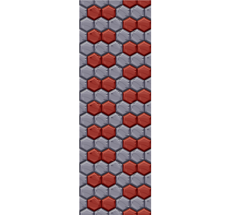 Hexagonal Harmony geometric wallpaper - TenStickers