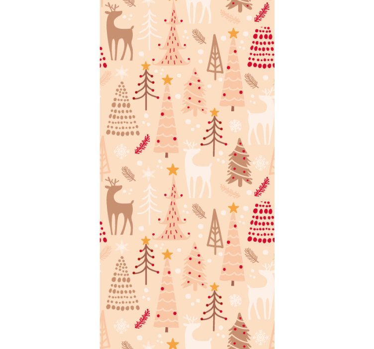 original reindeer pattern Living Room Wallpaper - TenStickers