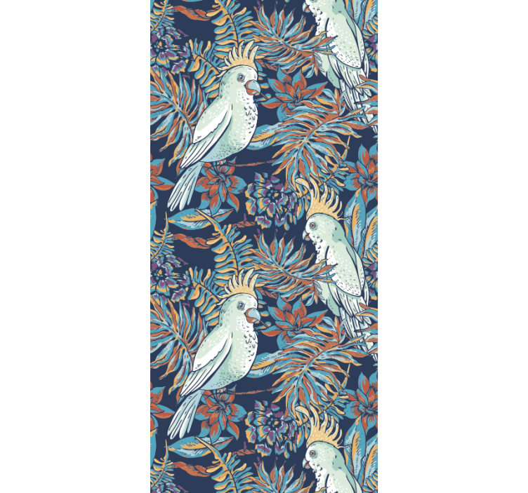 Parrot Motif Display parrots wallpaper - TenStickers