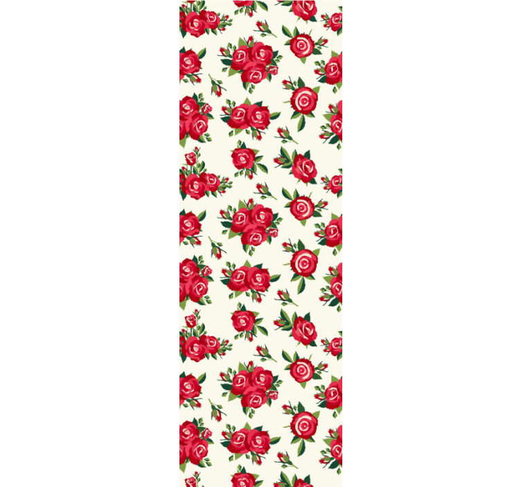 Rose Blossom Motif flower wallpaper - TenStickers