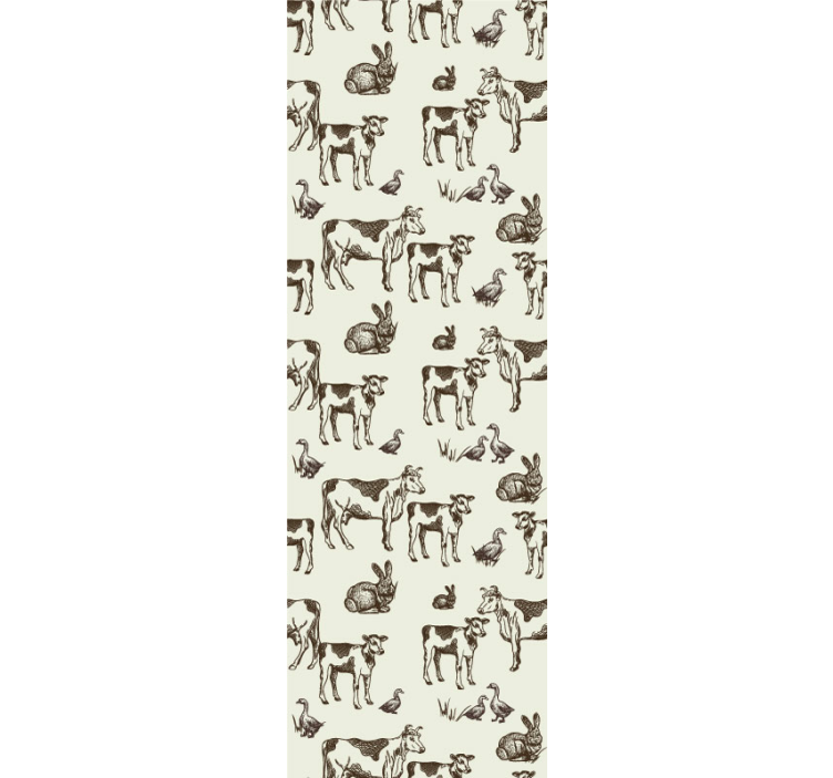 Sketches of Farm Animals animal wallpaper - TenStickers