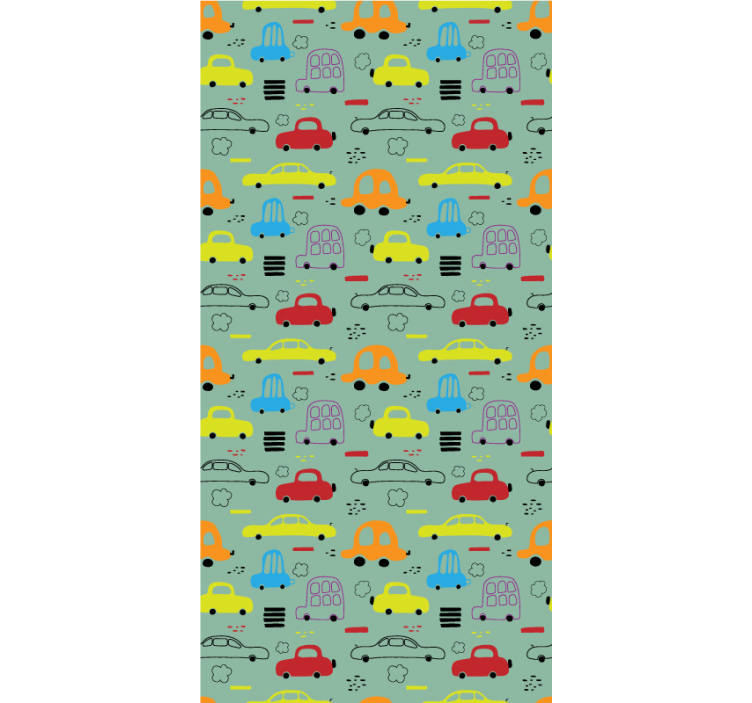 Colorful vehicles  Square Wallpaper - TenStickers