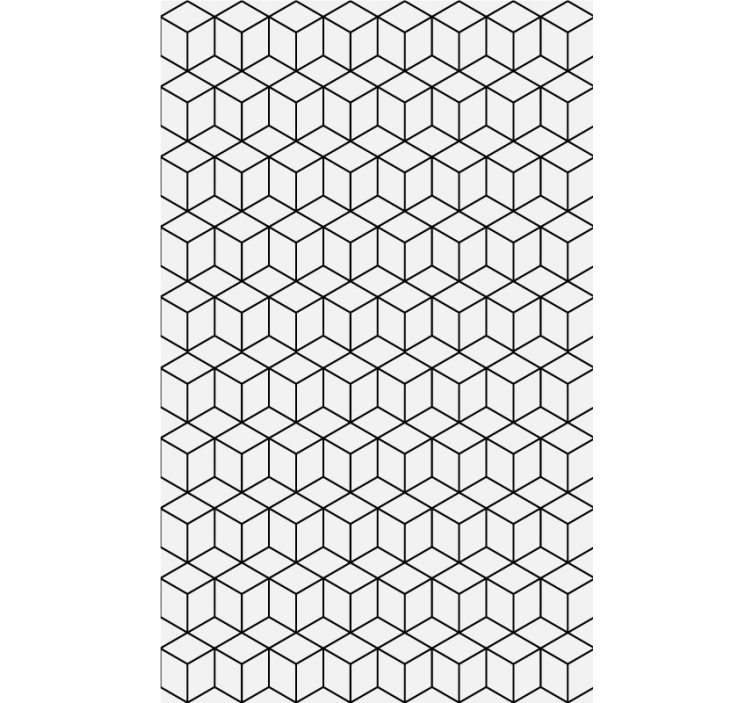 Cubic Pattern Accent geometric wallpaper - TenStickers
