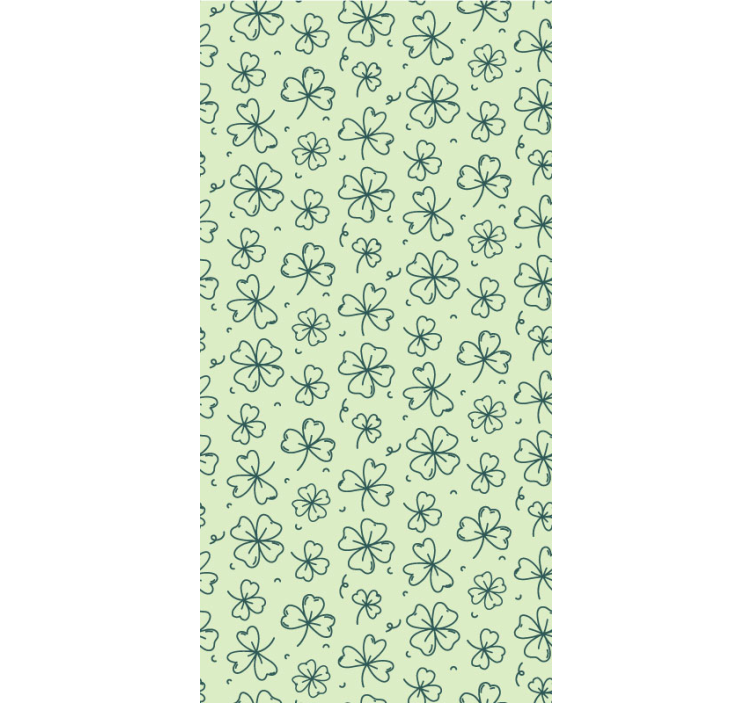 Shamrock pattern leaf wallpaper - TenStickers
