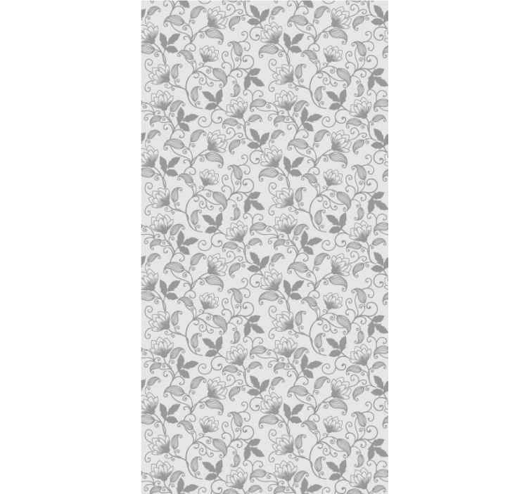 Elegant Floral Print flower ornament wallpaper - TenStickers