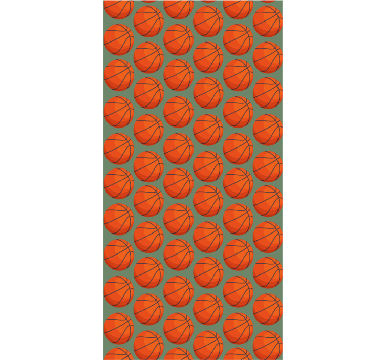 Green basketball background Childrens Wallpaper - TenStickers
