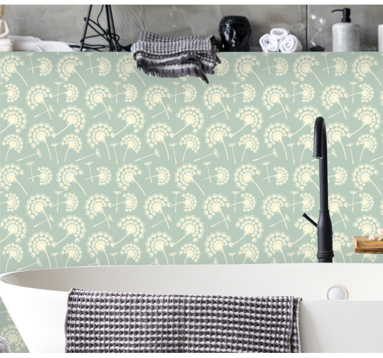 Dandelions design Bathroom Wallpaper - TenStickers