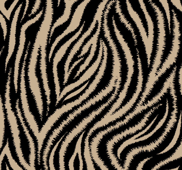 Black and beige zebra pattern wallpaper - TenStickers