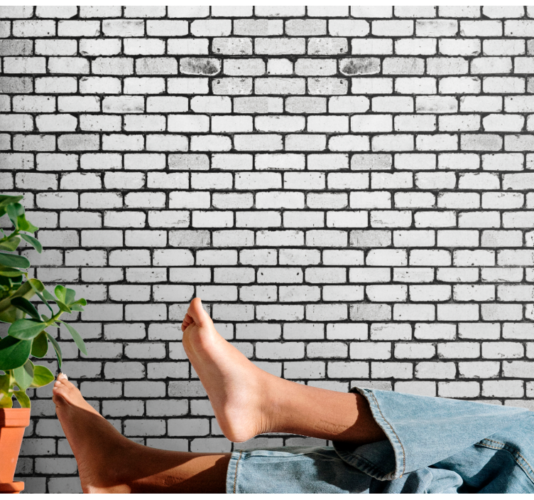 Simplified Brickwork brick wallpaper - TenStickers
