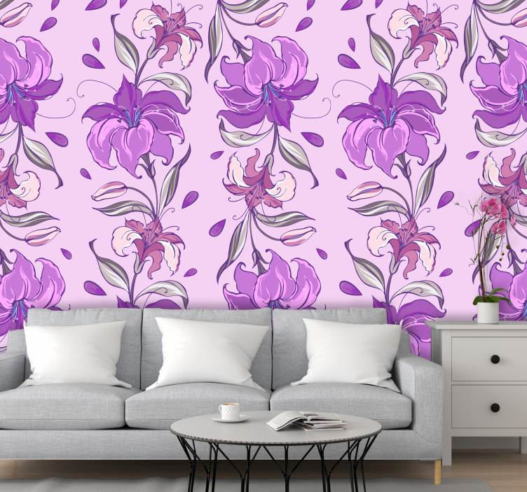 Elegant Floral Design flower wallpaper - TenStickers